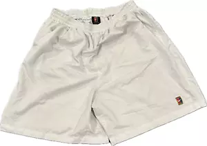 Vintage 90's Nike Challenge Court Tennis Shorts. White Dri-Fit Men Size L - Picture 1 of 4
