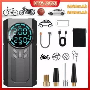 Car Electric Air Pump Bike Motorcycle Tire Inflator Portable Auto Air Compressor - Picture 1 of 22
