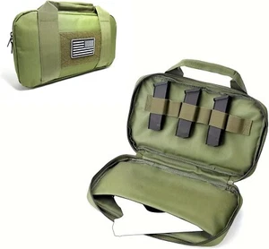 Tactical Pistol Case Gun Bag with Magazine Holder for Hunting Gun Range Shooting - Picture 1 of 8