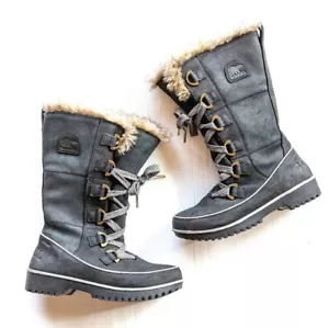 SOREL Tivoli High II Lace-up Fur Lined Winter Snow Boots size 5.5 - Picture 1 of 13
