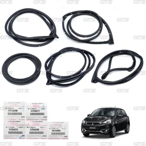 Set 5Pcs Door Rubber Seal Weatherstrip Fits Mitsubishi Mirage 2012 2018 - Picture 1 of 8