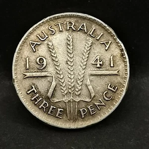 3 PENCE SILBER 1941 AUSTRALIEN / AUSTRALIA SILVER - Bild 1 von 3