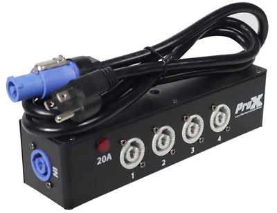 ProX X-PWC X4 BOX Power Center Four-Way Spitter Indoor Power Connector 4 Fixture - Image 1 of 4