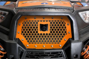 Rejilla de acero para 17-18 RIDE COMMAND Polaris RZR 1000 XP parrilla hexadecimal espectro naranja - Imagen 1 de 3