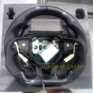 Real Carbon Fiber Steering Wheel Black Stripe Fit Dodge Charger SRT 15+ w/Heated - Bild 1 von 2