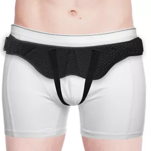 Men Inguinal Hernia Support Belt Double Groin Hernia Pain Relief Truss Brace Med - Picture 1 of 9