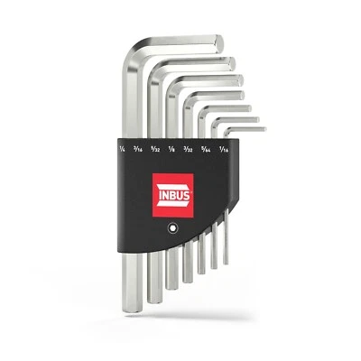 INBUS® Winkelschraubendreher Satz Zoll 7tlg 1/16-1/4“ Innensechskantschlüssel - Bild 1 von 4