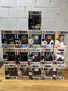 Lote de 16 DC Comics/Super Heroes/DC Universe Funko Pop! Figuras en su mayoría Batman! - Imagen 1 de 12