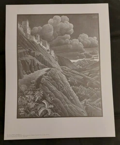 MC Escher "Castrovalva" aprox. 34 cm x 44 cm Póster Imagen / Publicado por G.W. Breughel - Imagen 1 de 6