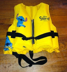 Disney Lilo & Stitch Yellow Life Jacket Swim Trainer Children's Size S - Picture 1 of 2