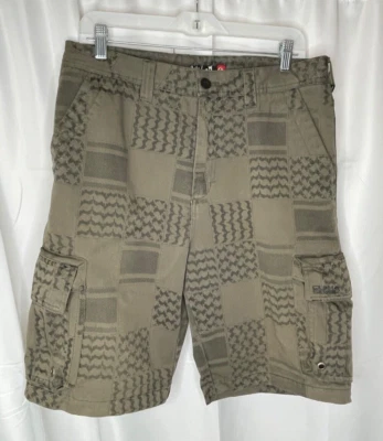 QUIKSILVER Mountain & Wave Green Heavy Duty Shorts Cargo Pockets Men's Size 33 - Imagem 1 de 4