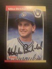 1989 Donruss #501 Mike Birkbeck Milwaukee Brewers Signed Card Autographed