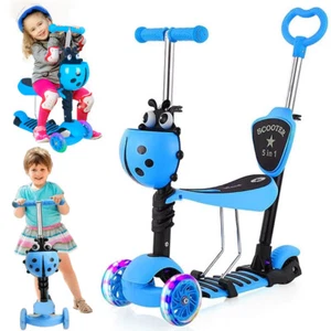 5-in-1-Laufroller f. Kinder LED Räder Kinderroller Scooter Cityroller ab 2 Jahre - Bild 1 von 9