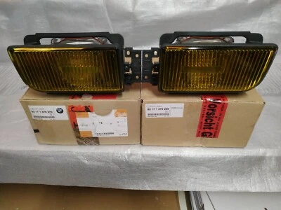 BMW E24-E32 fog lights L+R yellow complete !NEW! GENUINE 63171379269 63171379270 - Image 1 of 4