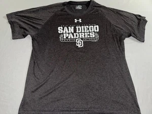 Under Armour Loose Heat Gear San Diego Padres Spring Training T Shirt Mens 3XL - Picture 1 of 3