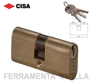 CILINDRO CISA OVALE 55 MM X INFISSI PORTE SERRATURE x ALLUMINIO FERRO CHIUSURA - Foto 1 di 1