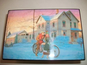 Harley Davidson ""Under the Mistletoe"" 1994 Weihnachtsspieluhr Neu 99456-95Z - Bild 1 von 12