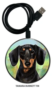 Zoomies Phone and Device Charger - Shorthaired Black and Tan Dachshund - Picture 1 of 1