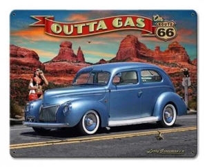 Rod 1939 sedán carros tienda de carreras hombre cueva automóvil clásico letrero de metal LGB126 - Imagen 1 de 1