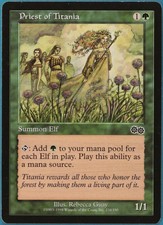 Priest of Titania Urza's Saga NM Green Common MAGIC CARD (ID# 244746) ABUGames