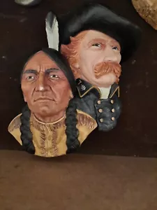 Bossons Lt. Col George Armstrong Custer And Sioux Chief Sitting Bull - Picture 1 of 2