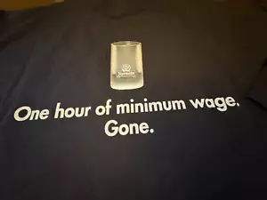 Vintage Jagermeister Shirt One Hour Minimum Wage Shot Double Sided XL NWOT - Picture 1 of 7