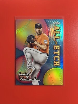 2024 Topps Chrome Justin Verlander All-Etch Refractor SP #CAE-12 Houston Astros - Image 1 of 2