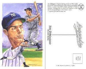 1991 Legends Postcard Joe DiMaggio - New York Yankees - NEAR MINT - Picture 1 of 1