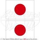 JAPONIA Flaga japońska HINOMARU 75mm (3") Winylowe naklejki na zderzak, naklejki x2