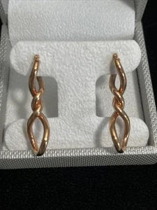 14k Rose Gold Milor Twist Earrings - Picture 1 of 11