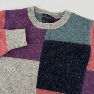 Brooks Brothers Damen Gr. M 100% Wolle Color Block Pullover Pulli Rundhals - Bild 1 von 5