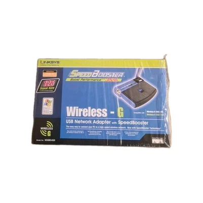 Linksys WUSB54GS-UK Wireless G USB Network Adapter With Speedbooster. Windows XP - Image 1 of 4