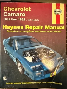 HAYNES Chevrolet Camaro (1982-1992) All Models Repair Manual 24016 - Bild 1 von 4