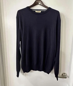 Montechiaro Men’s Black Sweater Large (52) $165 Retail NWT Made In italy - Picture 1 of 7