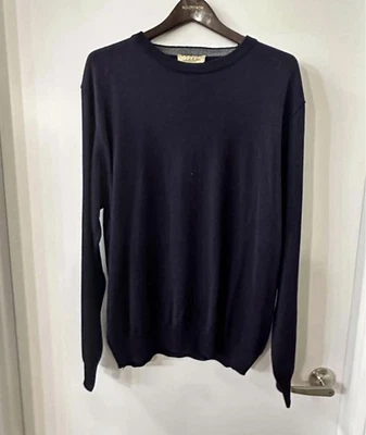 Montechiaro Men’s Black Sweater Large (52) $165 Retail NWT Made In italy - Image 1 of 4