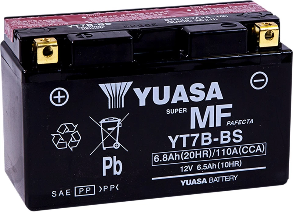AGM Maintenance Free Battery YT7B-BS Yuasa YUAM62T7B Foto 1 de 2