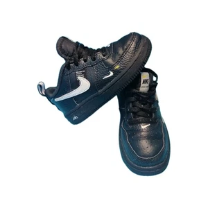 Nike Air Force One LV8 Utility AV4273-001 Black White Size 9C Toddler - Picture 1 of 9