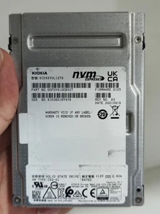 KIOXIA CD6 12.8TB U.2 NVME PCIE 4.0 KCD6XVUL12T8 GPK1 Solid State Drive SSD - Picture 1 of 2