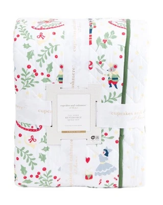 Christmas Quilt set QUEEN/FULL holiday NUTCRACKER reversible star pattern - Image 1 of 2