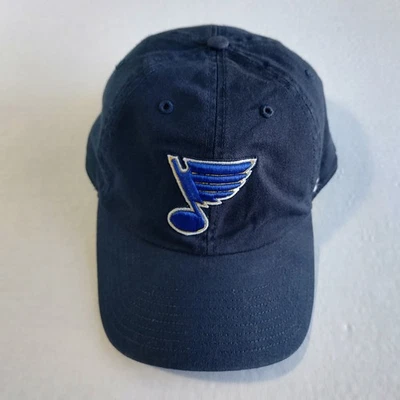 St Louis Blues 47 Brand Clean Up Hat Strapback Blue NHL Unstructured Twill Cap  - Image 1 of 4