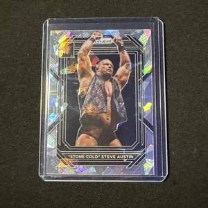 Stone Cold Steve Austin - 2023 Prizm WWE Legend Cracked Ice Parallel SP Blaster - Imagen 1 de 2