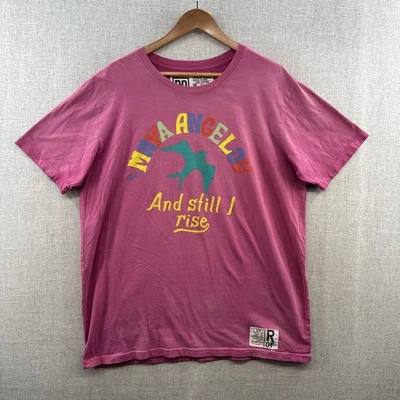 Roots of Fight Maya Angelou Shirt Womens 2XL Pink Still I Rise Short Sleeve USA - Image 1 of 4
