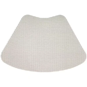 Fishnet 19 In. X 13 In. Light Gray PVC Covered Jute Wedge Placemat (Set of 6) - Picture 1 of 12