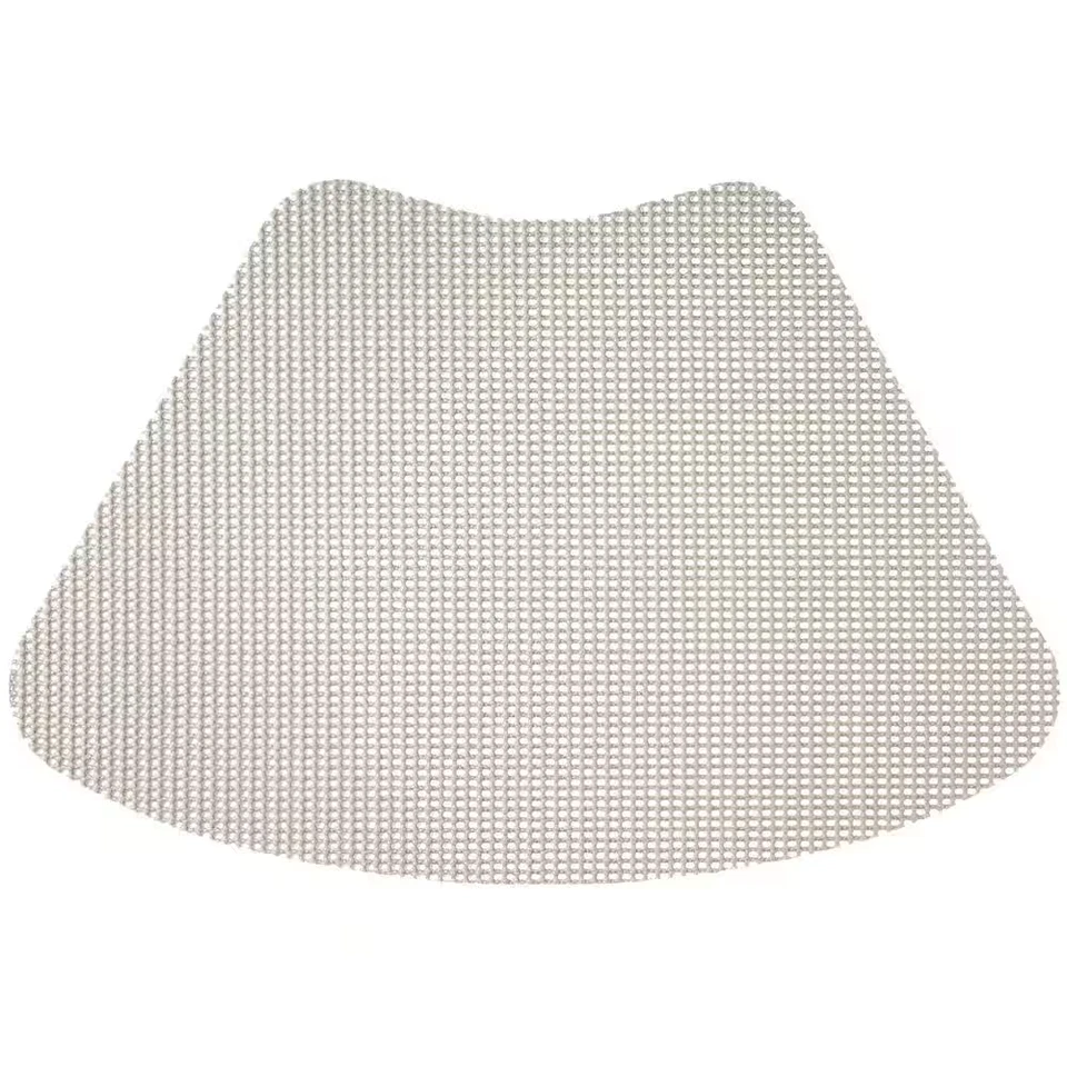 Fishnet 19 In. X 13 In. Light Gray PVC Covered Jute Wedge Placemat (Set of 6) - Image 1 of 4