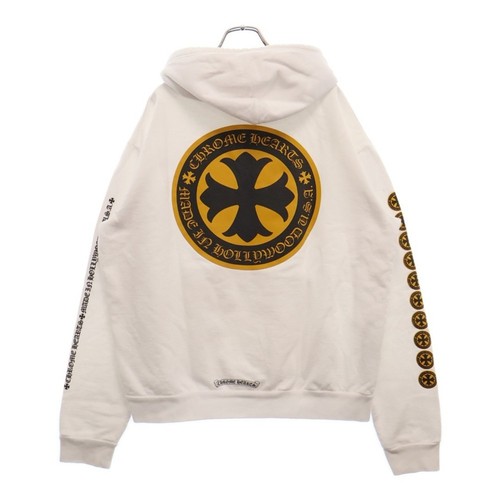 Felpa con cappuccio pullover CHROME HEARTS CH Plus stampa bianca usata c77d75d232299fcb8de0952f6