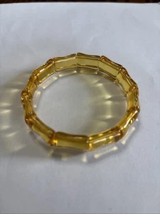 17 x 10,5 x 5,5 mm Natürliche Gelbe Citrin Quarz Kristall Perlen Elastisch Armband - Bild 1 von 7