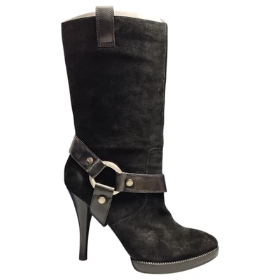 BCBGeneration BG-Sirlo Boots Womens US 9.5B Black Leather Mid Calf Kitten Heels - Image 1 of 4