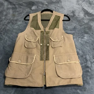 Vintage 1940’s MASLAND Vest Men's Hunting Fishing Wind & Water Resistant Khaki - Picture 1 of 24