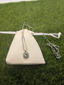 Charming Gemstone Necklace  Pendant & Bag Metal Clear Crystal - Picture 1 of 3