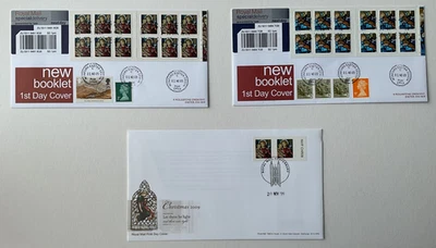 Royal Mail FDC s 2009 Christmas Special Delivery  Retail Booklet x 3  - REFA 253 - Image 1 of 4